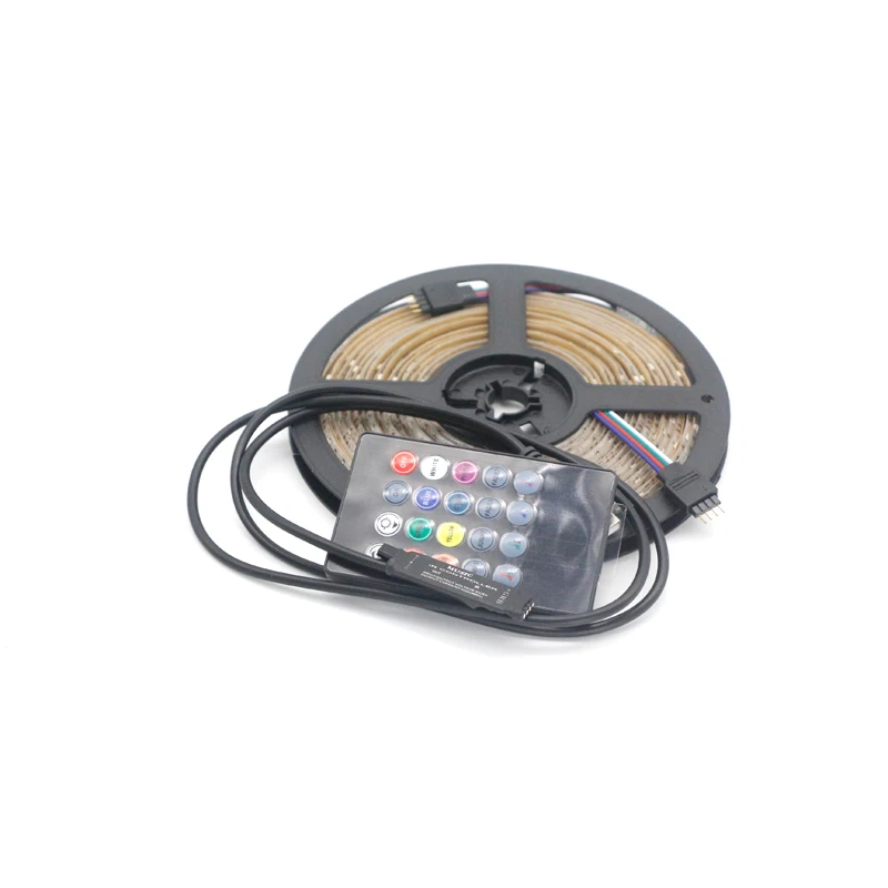 Smd 5v USB 2835 rgb водонепроницаемая светодиодная лента 24key ip30 ip65 контроллер фоновый