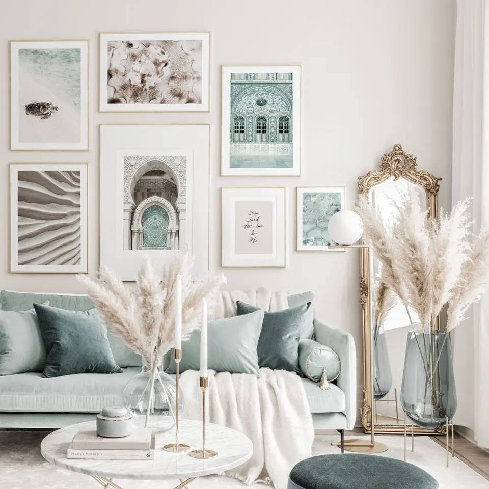 Плакат в скандинавском стиле пейзаж Картина на холсте нордическая настенная