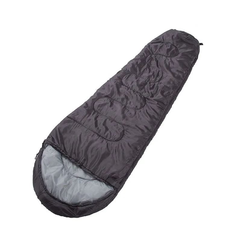 

Outdoor Portable Camping Sleeping Bag Adult Single Travel Hollow Cotton Polyester Black Sport Equipment