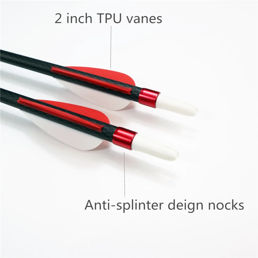 Стрельба из лука углеродные охотничьи стрелы позвоночник 340 с ТПУ лопасти советы