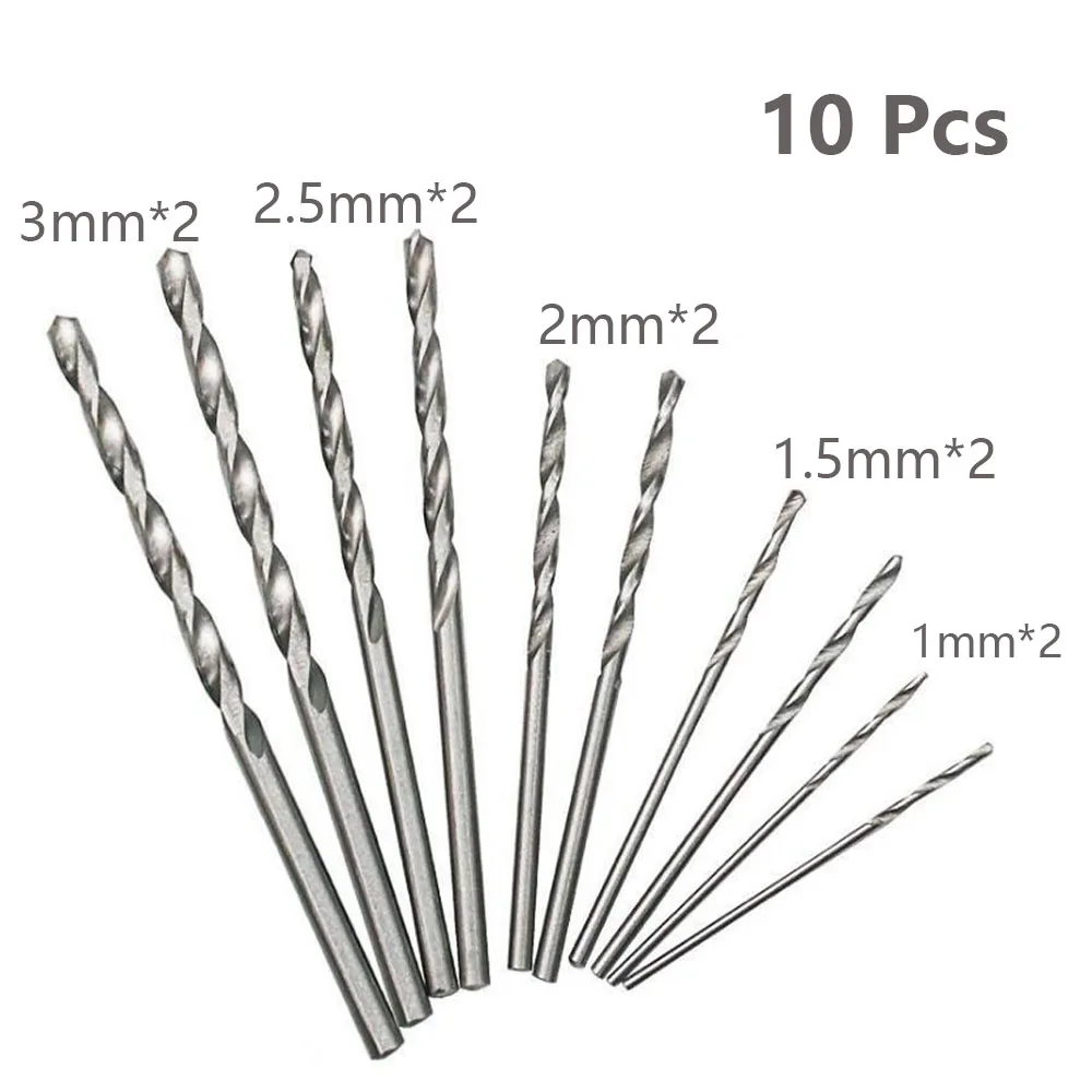 

10PCS Spiral Hand Drill Drilling Chuck Twist Drill Bit Repair Hand Tool Woodworking Manual Drilling Hole Rotary Tools Set