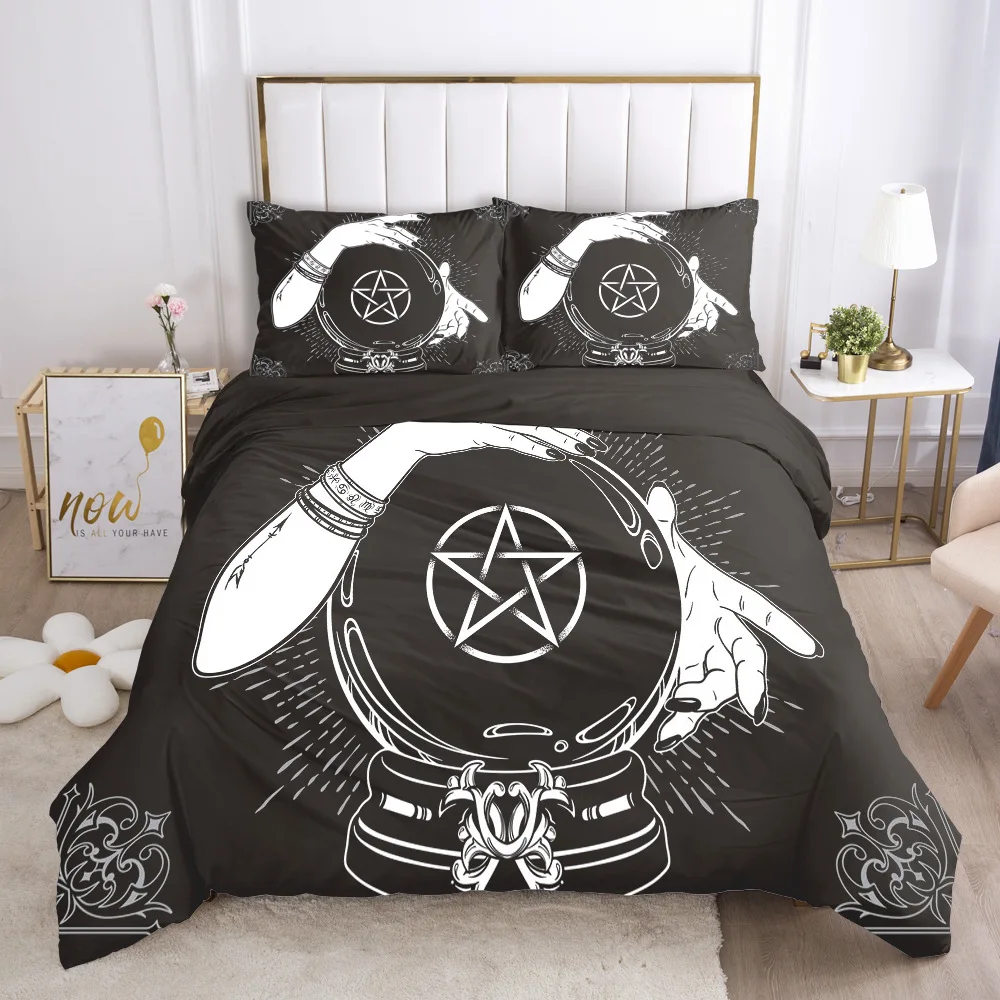 

Good quality factory directly Christmas sheet cover bedding sets 3d Adult bedsheet skull duvet set