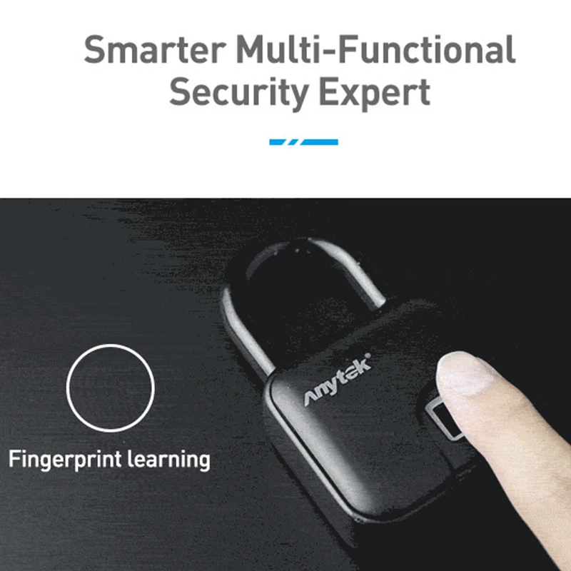 Распознавание отпечатков пальцев Встроенный чип IP65 Водонепроницаемый 300 мАч 2500