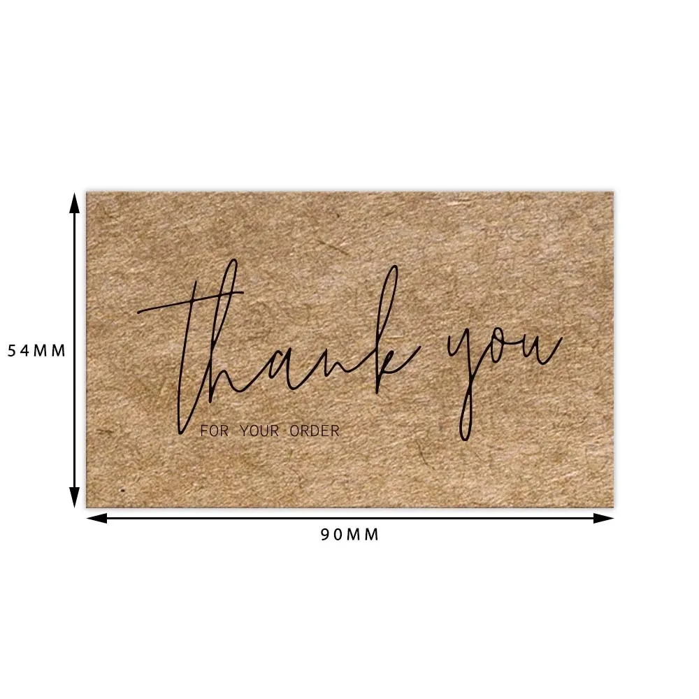 

30pcs/set New Kraft Paper Card Enterprise Store Business Thank You Card Wholesale Custom Gift Thank You For Your Order Card