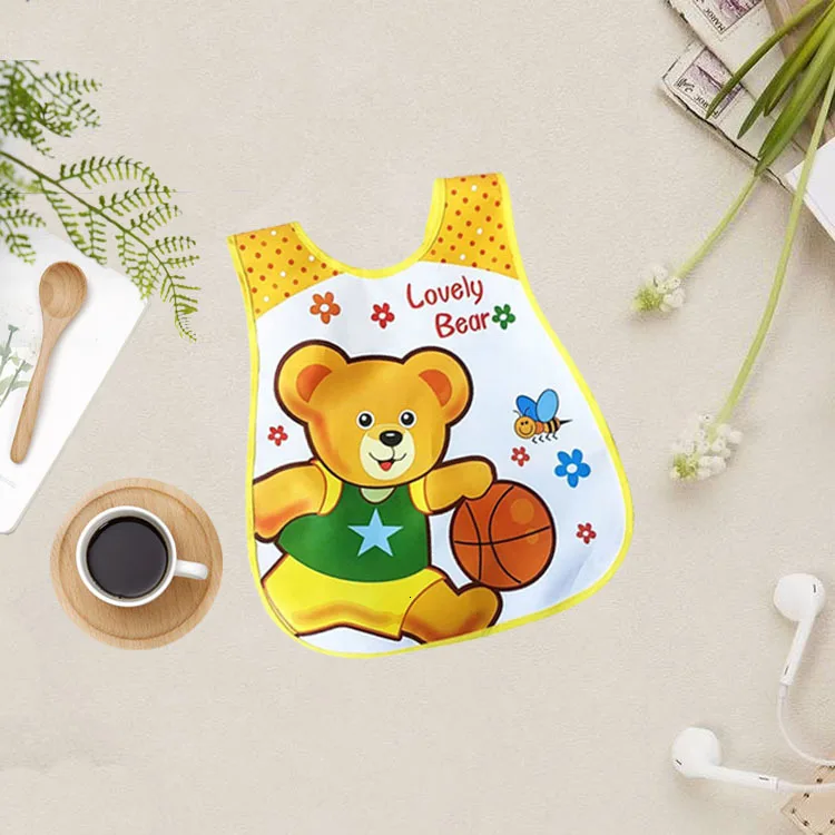 Basketball bear Мультяшные детские нагрудники Eva водонепроницаемые детские слюнявчик для кормления для маленьких девочек и мальчиков слюнявчик для полотенец с принтом фартук EVA Bib - Цвет: Basketball bear