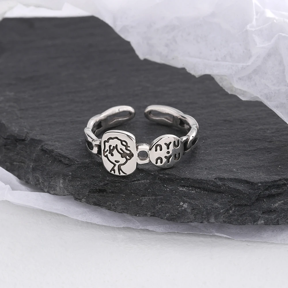 Женские вечерние кольца в стиле панк из стерлингового серебра 925 пробы с