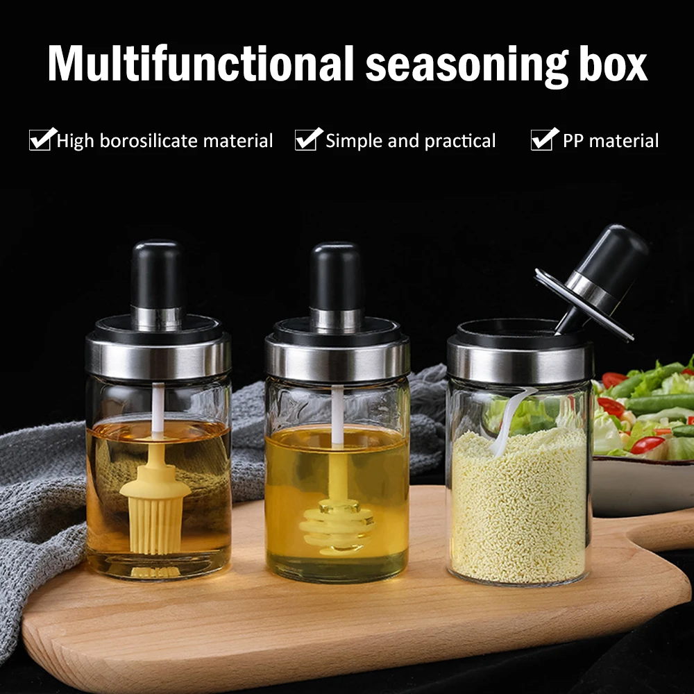 3 стиля 250 мл Кухня Стекло приправа бутылка для соли сахара перца порошок масла