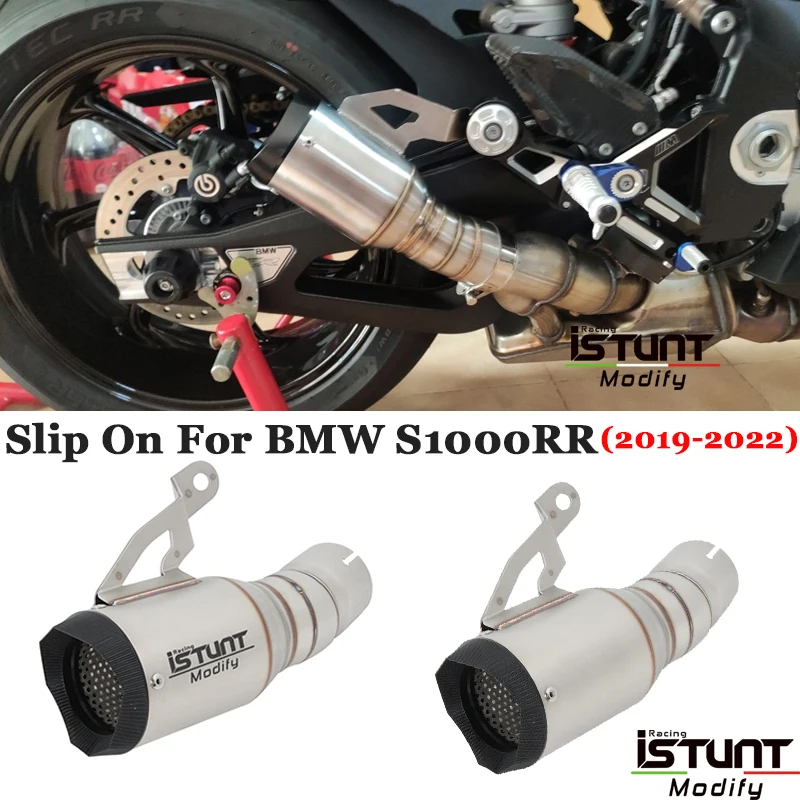 

For BMW S1000RR S1000 RR 2019 2020 2021 2022 Motorcycle GP Exhaust Escape Full System Modify Slip On Tube Link Pipe CNC Muffler