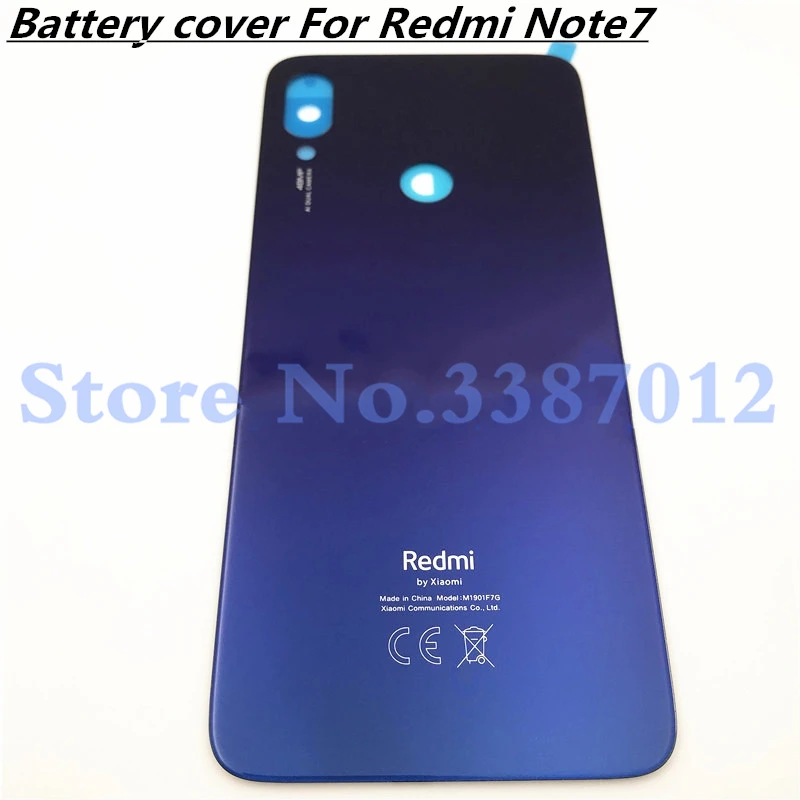 Чехол для Xiaomi Redmi Note 7, заднее стекло, задняя дверь, корпус, замена для Redmi Note 7, Note7 Pro, крышка батареи