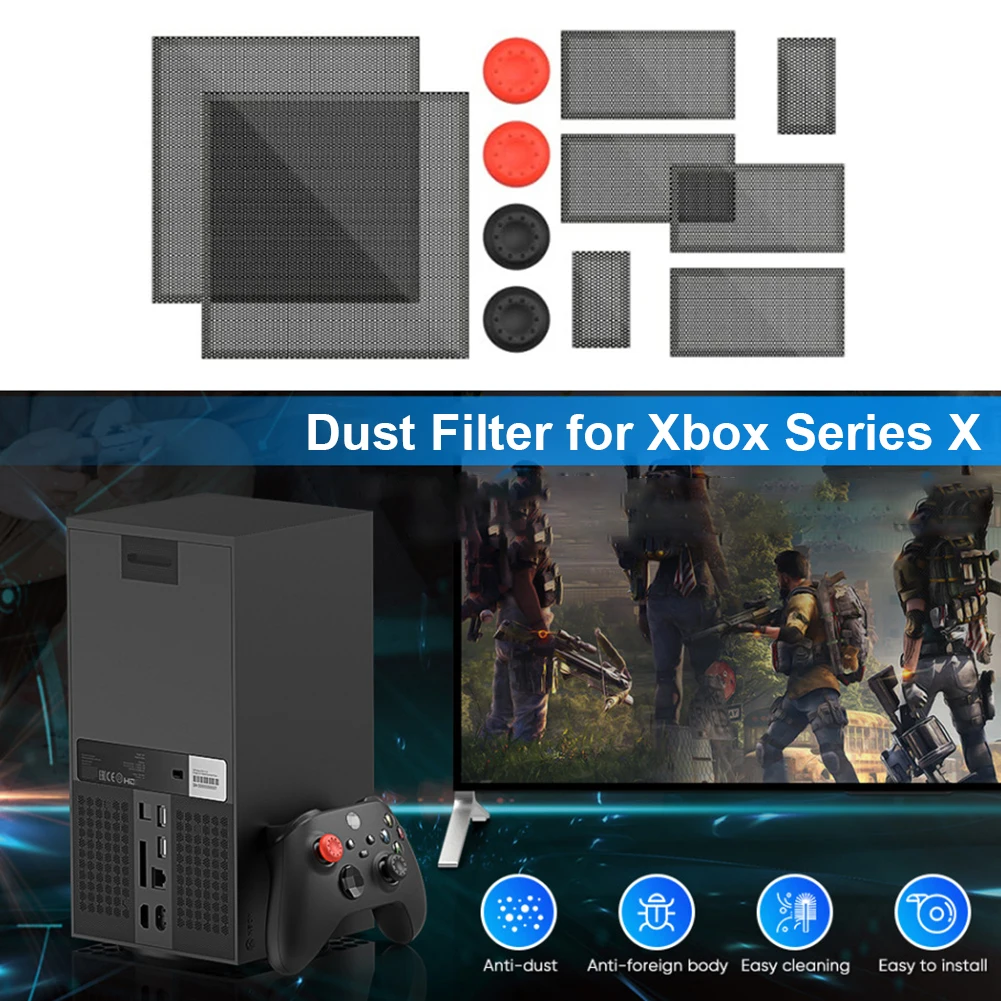 

Пылезащитный чехол для игровой консоли Xbox серии X, пылезащитный сетчатый стеллаж для игровой приставки X, аксессуар для защиты от грязи, 1/2 ко...