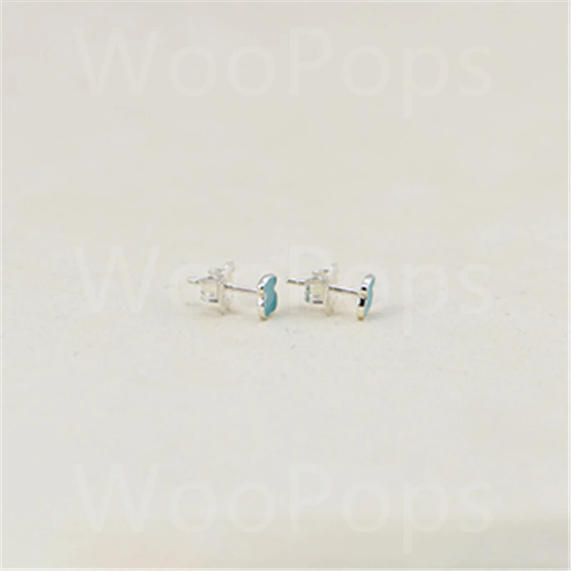 

S925 Sterling Silver Color Bear Jewelry Earrings For Girlfriend Gift With High Quality Fit European Style
