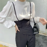 2021 women y2k casual fashion high waist wide leg straps straight jumpsuits elegant ol overalls loose suspenders pants trousers