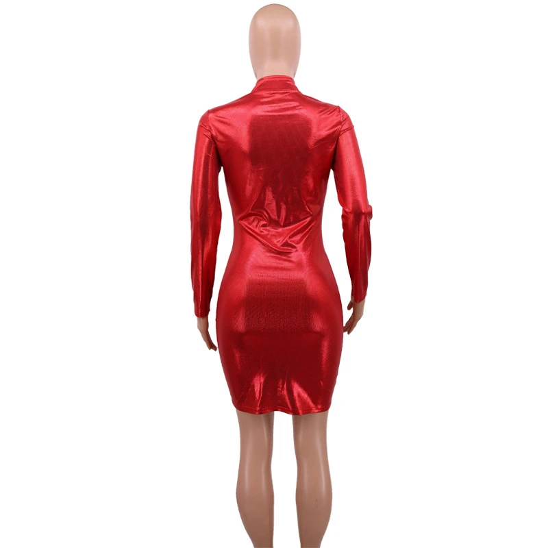 Adogirl рождественское красное блестящее позолота облегающее платье женское