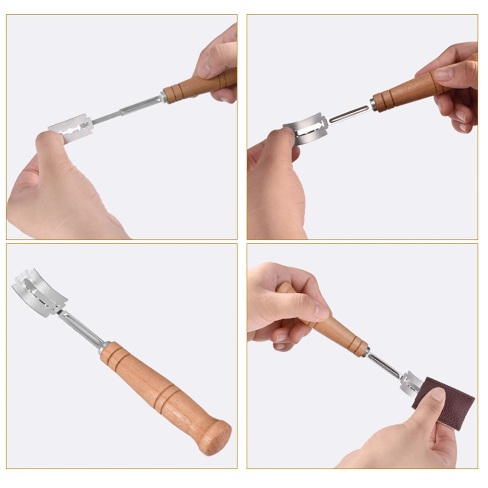 Кухонные приспособления деревянная ручка нож из нержавеющей стали с 5 острыми