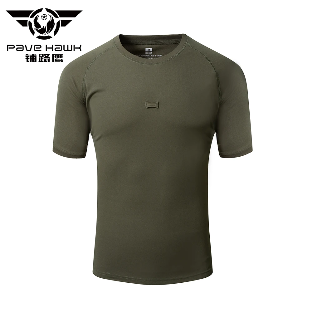 

PAVEHAWK Army Military Clothing Fashion Men Breathable Mens Short Sleeve Fitness T-shirt Crossfit Gyms Tee Casual Summer Shirt