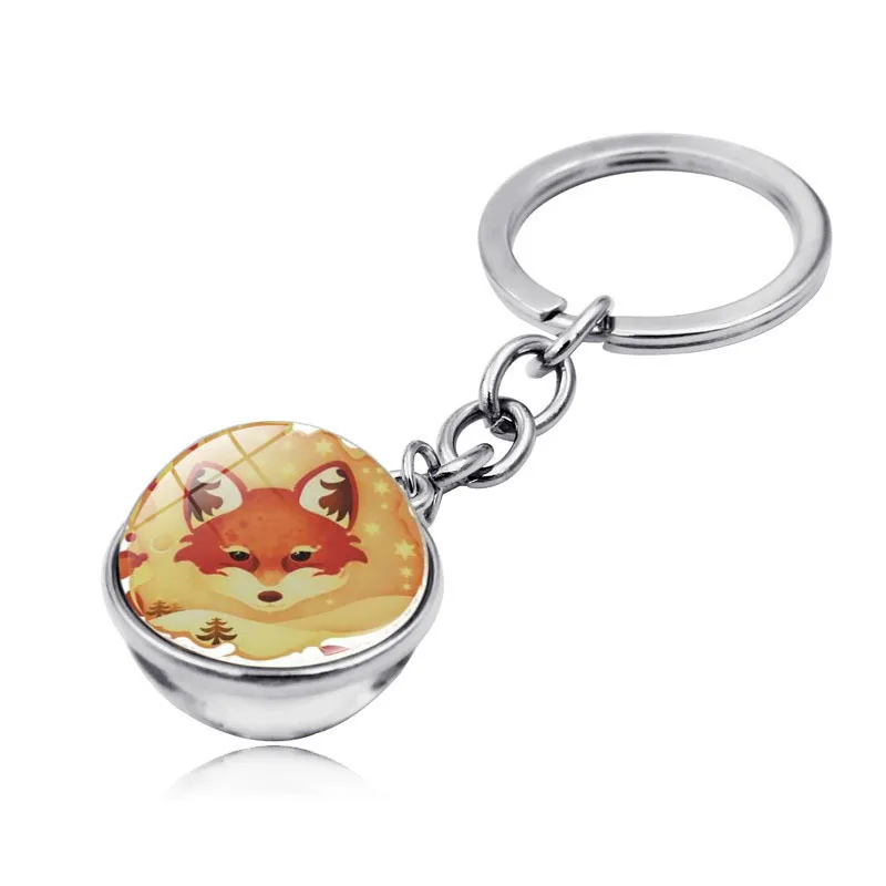 WG 1 шт. модная Милая бижутерия из лисьего времени брелок с кабошоном подвеска