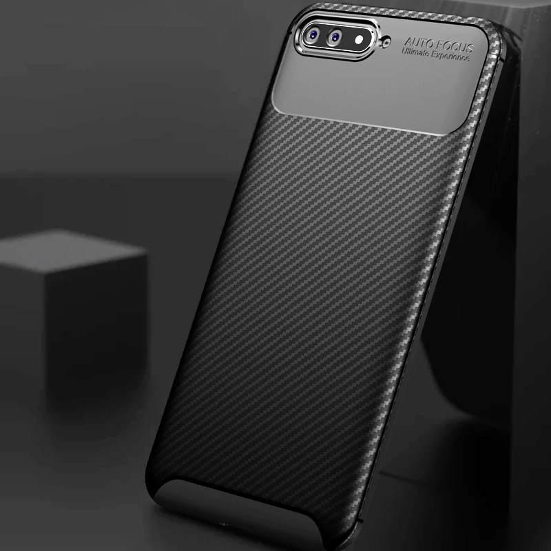 Carbon Fiber Case For Huawei Y6 2018 Soft Silicone TPU Ultra Slim Protection Cover Y5 Prime Armor Fundas Capa |