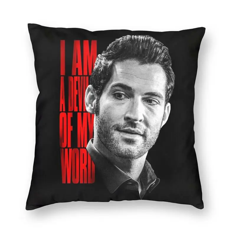 

Lucifer Fitted Scoop Throw Pillow Case Decor Home Devil Morningstar Modern Cushion Cover Velvet Pillowcase