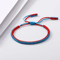 tibetan buddhist braided lucky knots rope bracelet handmade woven thread bracelets%ef%bc%86bangles for women men adjustable jewelry gift