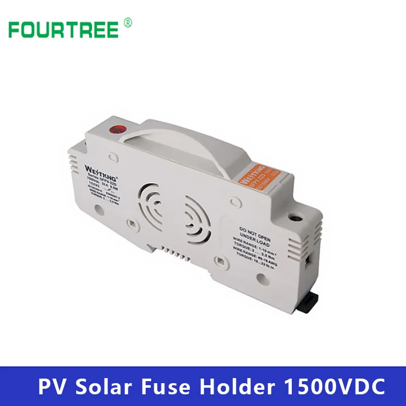 

5Pcs/Lot PV Solar Fuse Holder 1500VDC High Pressure Current Limit For Photovoltaic System Combiner Box Safety Protection