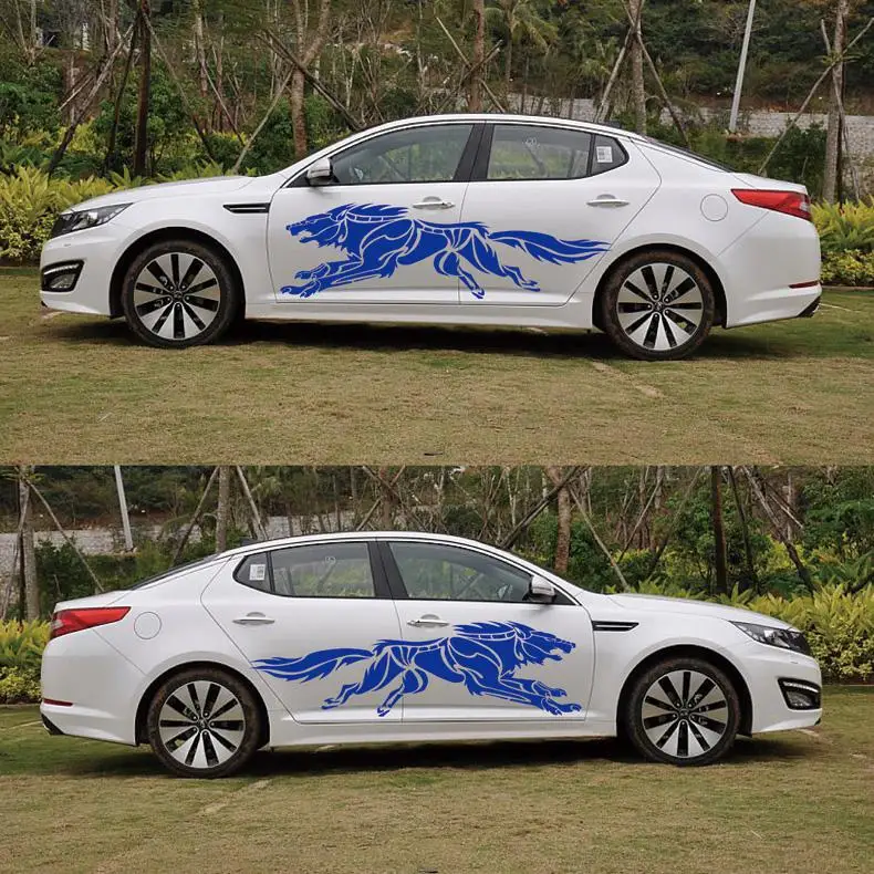 HiMISS 3D волчьи наклейки с тотемными животными автомобильные полным корпусом