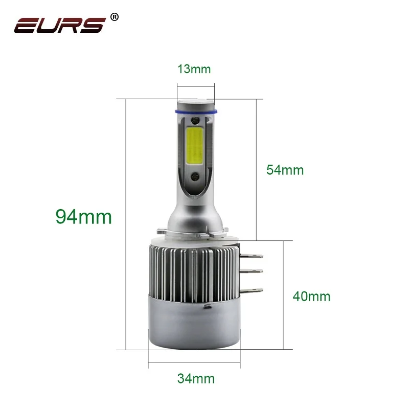 2pcs H15 LED lamp 72W 7600lm Car Headlights 6000K COB chips Auto Headlamp Bulbs Fog light 12V 24V Styling Lights | Автомобили и