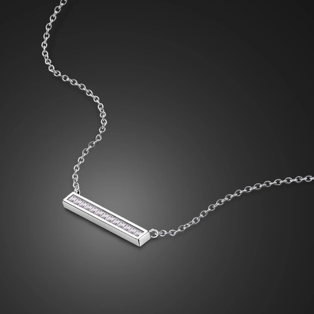 Женские 100% 925 Серебряное ожерелье Новое модное сексуальное женское Bling циркония