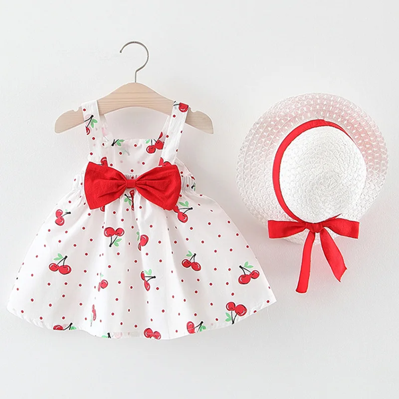 

Baby Clothes Summer Baby Girls Dress Princess Dresses Newborn First Birthday Girls Party vestidos Infant Girls Clothes Send Hat