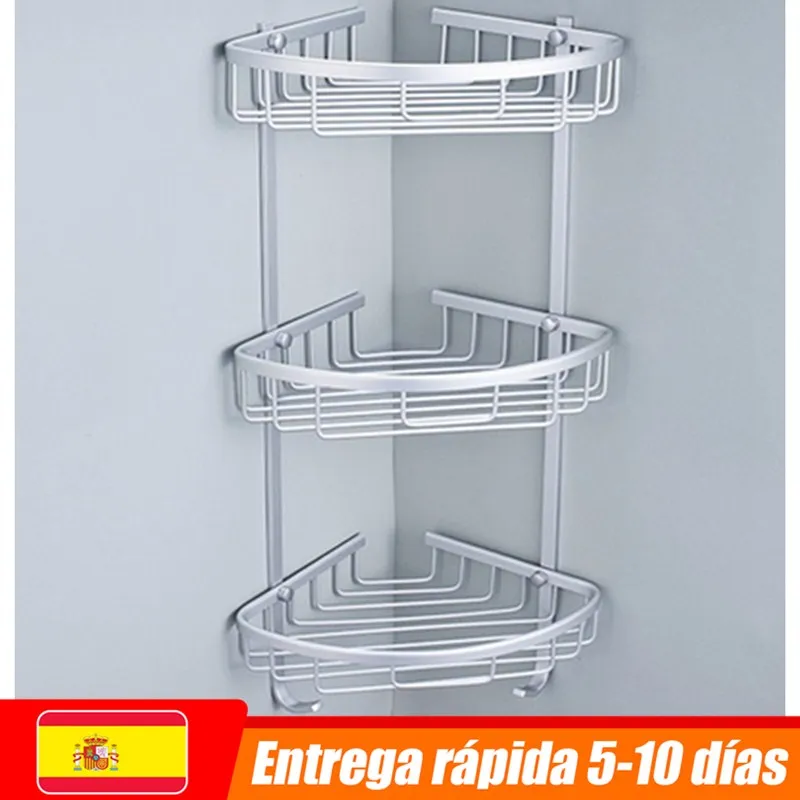 

Bathroom Shelves Aluminum Shower Triangular Rack Storage Corner Shelf For Shampoo Soap Cosmetic Basket Holder 2/3 Layer