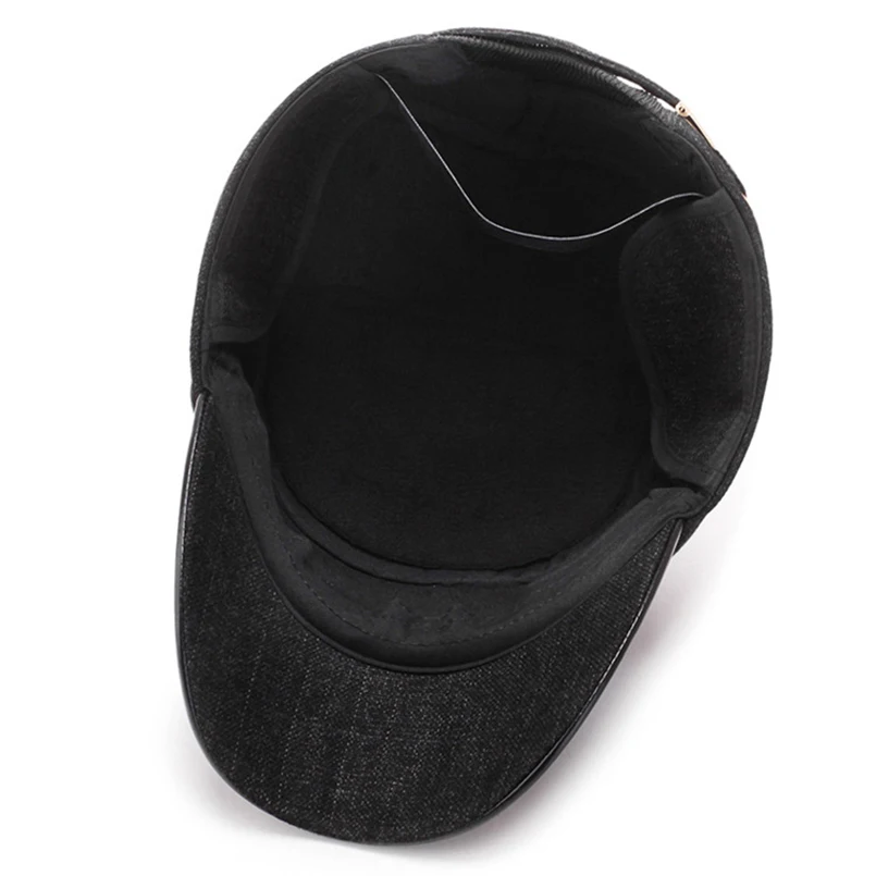 EAGLEBORN/новая зимняя шапка Мужская меховая на плоской подошве в стиле милитари для