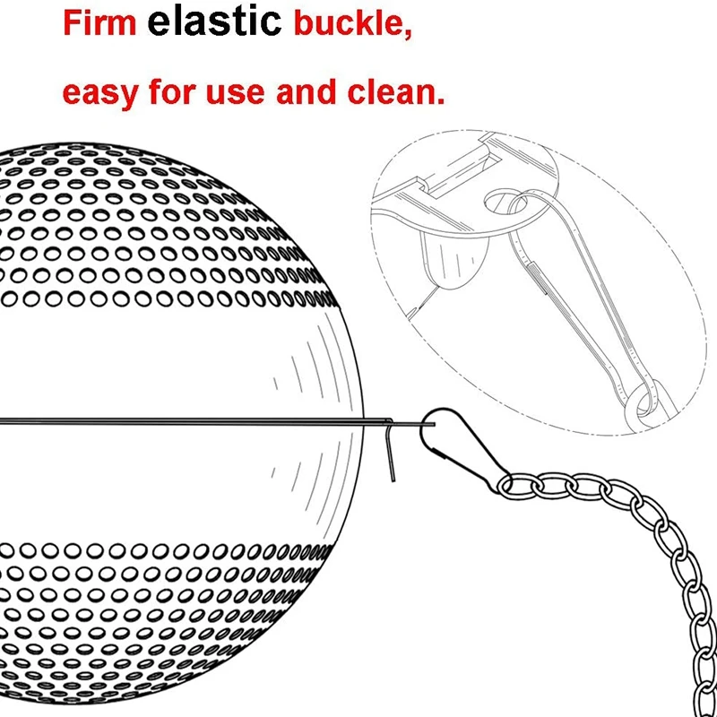 

2 Pack 304 Stainless Steel Mesh Tea Ball 2.1 Inch Tea Infuser Strainer Filter Diffuser for Loose Tea