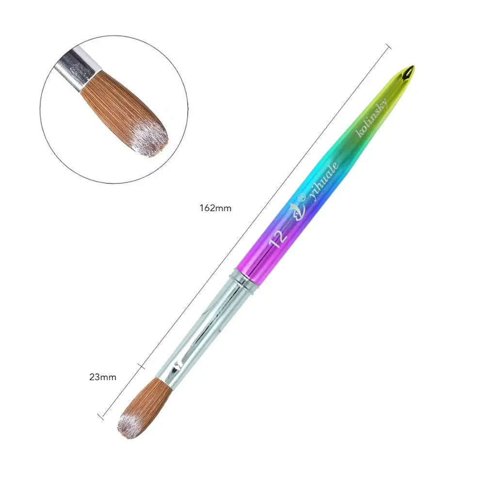 Eval Rainbow 100% соломенная щетка для волос металлическая ручка акриловая ногтей УФ