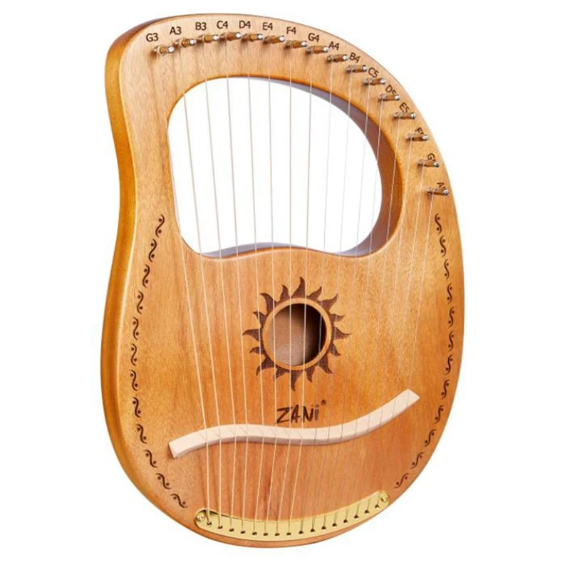 

ZANi Wooden Lyre Harp,16 Strings Mahogany Lyre Harp with Strings Tuning Wrench for Music Lovers,Beginners,Children,Adults,Etc