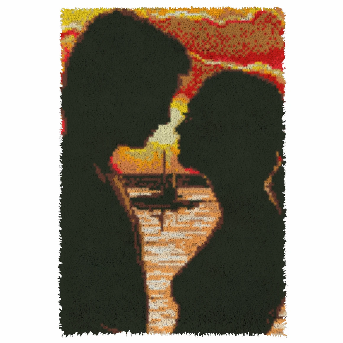 

Latch Hook Kits DIY Love Carpet Rug Plush Wall Tapestry Kits Crochet Floor Mat Thick Yarn Cushion Arts & Crafts