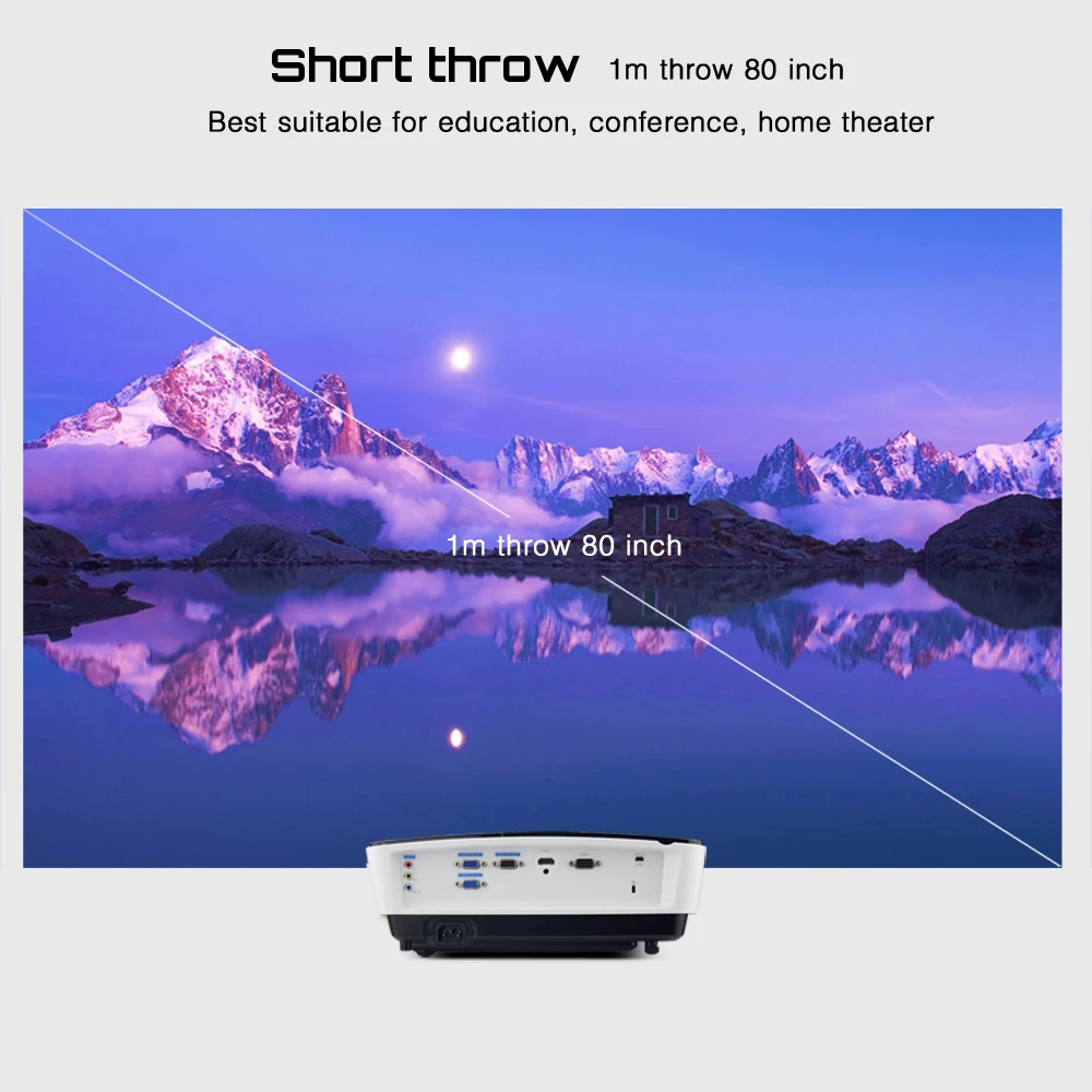 BYINTEK облако K5 Short Throw 4000ANSI Full HD 1080P дневной свет заднего видео DLP 3D проектор для Кино