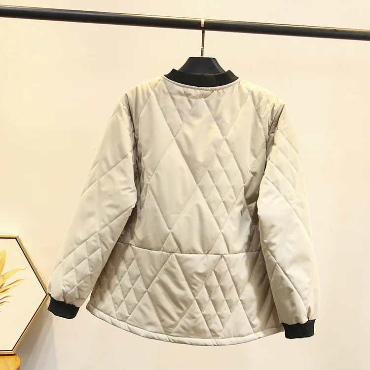 Стеганая куртка Осень-Зима Женское пальто 2020 однобортная с длинным рукавом