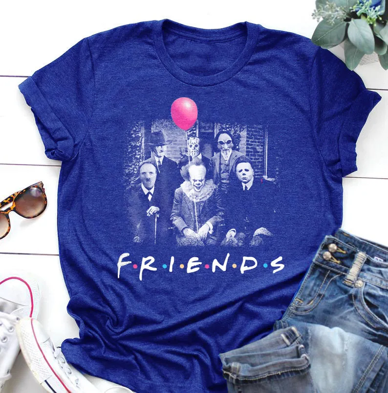 Женские рубашки на Хэллоуин с принтом из фильмов ужасы|Футболки| |