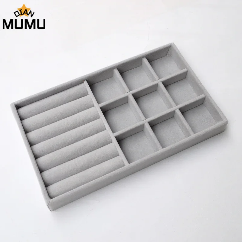 4-piece storage box velvet jewelry storage tray display ring bracelet necklace ring storage box display cabinet drawer