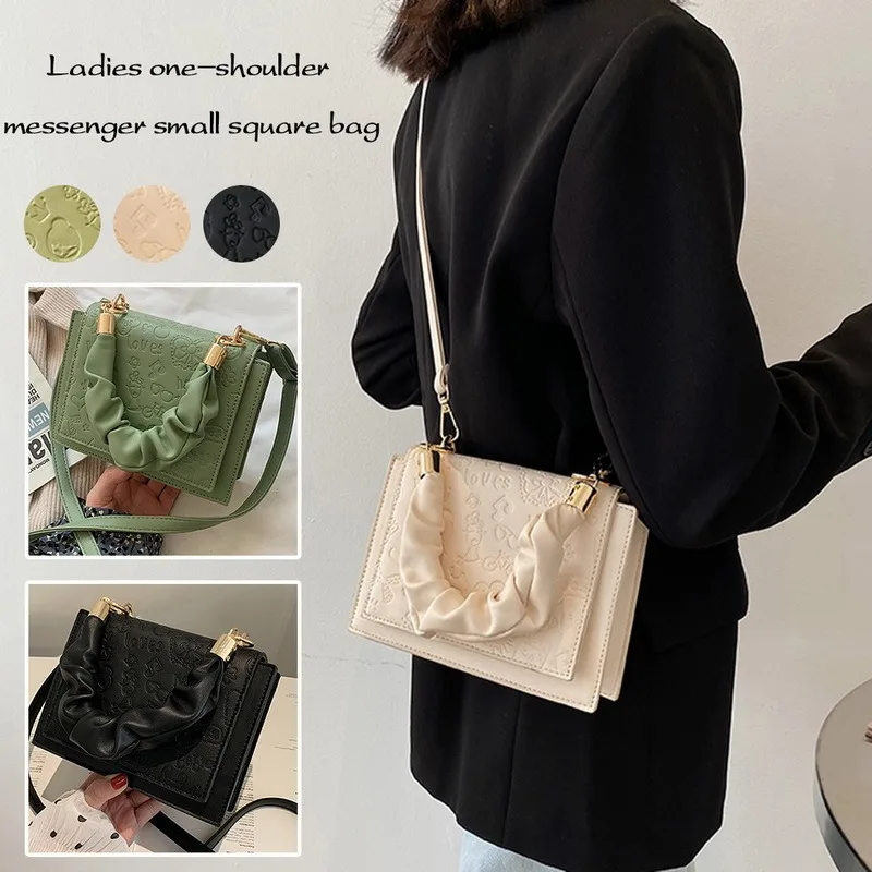 

New Solid Color Fashion Shoulder Handbags Girls Small PU Leather Travel Crossbody Bags Female Casual Messenger Bag For Women