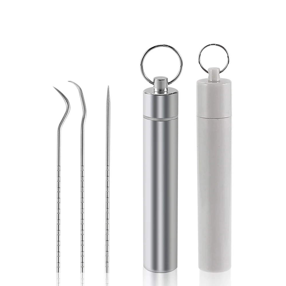 Нержавеющая сталь набор зубочисток металлической нитью инструменты с
