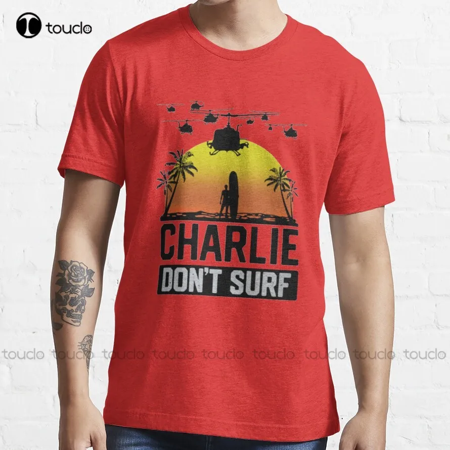 

Charlie Don'T Surf Apocalypse Now Film T-Shirt Short Sleeve Shirts For Men Custom Aldult Teen Unisex Digital Printing Tee Shirt