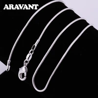 hot sale 925 silver high quality 1mm snake chains women fashion necklaces jewelry gift