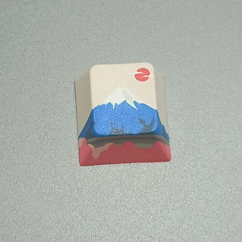 

63HD 1 шт. PBT Keycap Mount Fuji Cherry Profile R4 креативный Dip Dye Sub скульптурный чехол для игровой механической клавиатуры DIY
