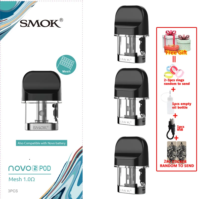 novo2 mesh 1.0ohm SMOK pod starter kit SMOK novo 2 kit cobra covered vape pen kit с 450 мАч встроенным аккумулятором 2 мл емкость pod system kit - Цвет: novo2 mesh 1.0ohm