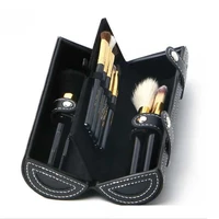 makeup brush 9pcs set kit high quality wool with wooden handle barrel brush and mirror professional beauty tools bucket