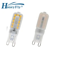 honeyfly 10pcs g9 led dimmable lamp 2 5w 220v capsule clear frosted crystal warm white 22 led beadsbulb replace g9 halogen lamp
