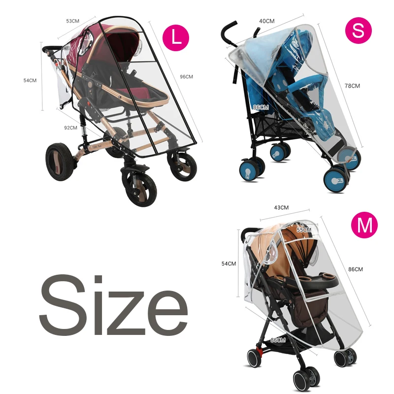 Universal Baby Stroller Accessories Rain Cover and Waterproof Stroller Cover Snow Protection Winter Accessories for Stroller