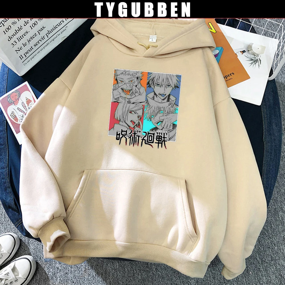 

Лидер продаж 2021, японское аниме ююютсу кайсен, худи с графическим принтом, женские толстовки, уличный стиль Харадзюку, унисекс, Y2k, одежда, то...