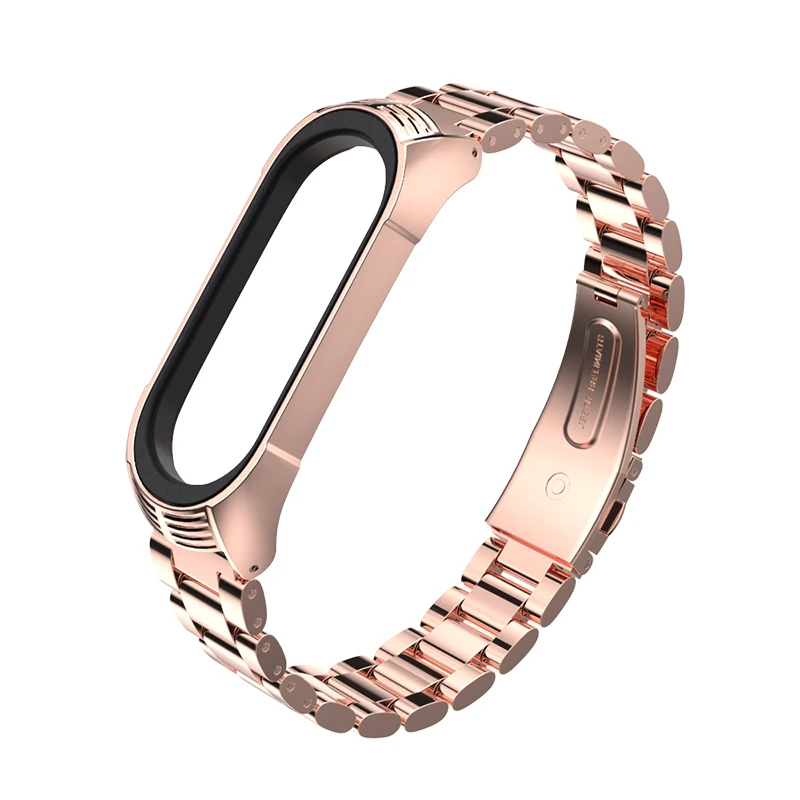 Bead-rode gold Браслет из натуральной кожи для mi Band 4 ремешок для Xiaomi mi Band 4 correa mi band 3 ремешок TF стиль смарт ремешок для часов аксессуары - Цвет: Bead-rode gold