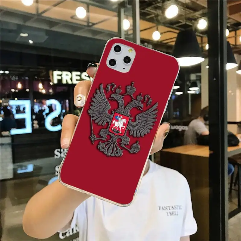 

Russia Flag Coat Of Arms Phone Case for iphone 12 pro max 11 pro XS MAX 8 7 6 6S Plus X 5S SE 2020 XR cover